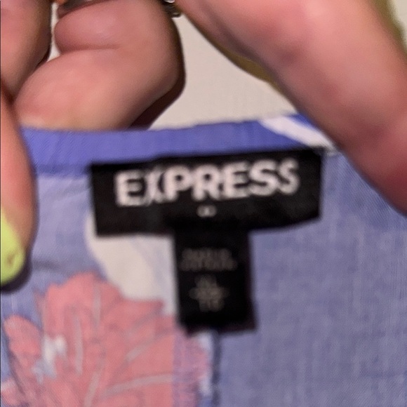 Floral Blue and Red Women's Top - Picture 2 of 8